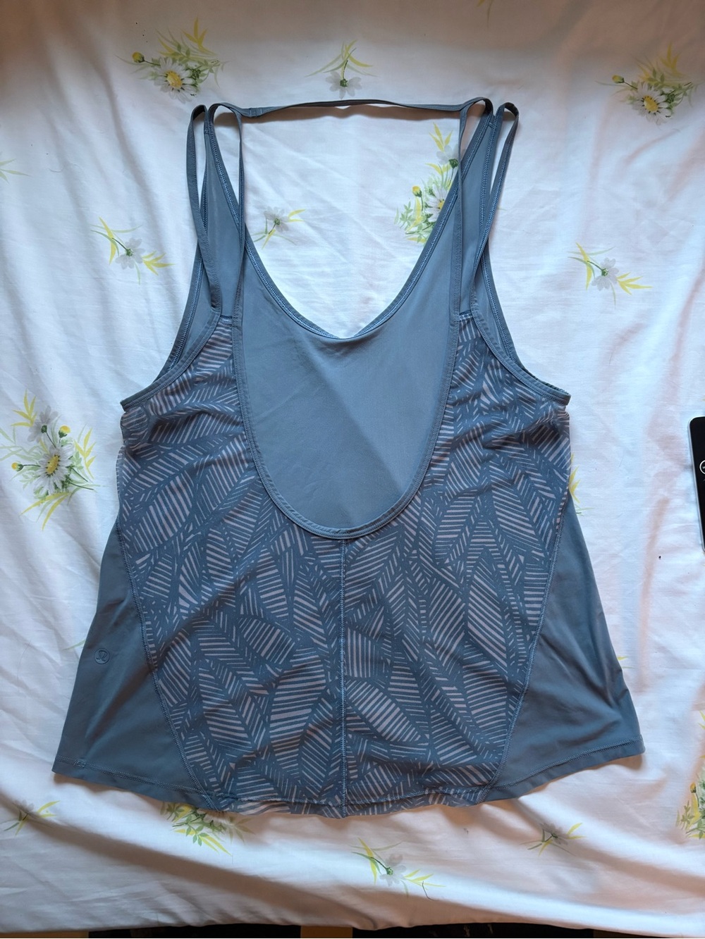 lululemon athletica Slate Blue Patterned Strappy Tank